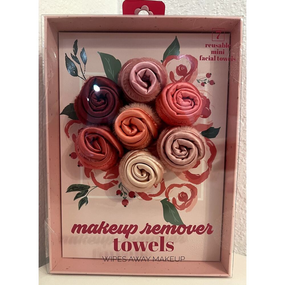 Glitz & Glam Makeup Towels Remover  Flower Bouquet Rose 7‎ Make Remover Set